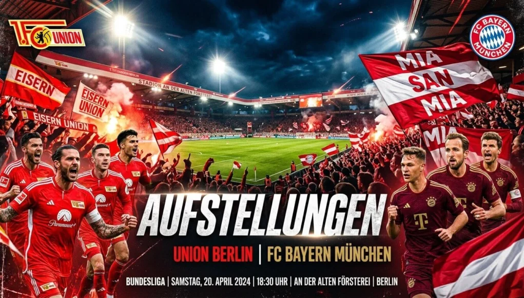 Aufstellungen: Teilnehmer: Union Berlin gegen FC Bayern München – 7 Fakten Aufstellungen: Teilnehmer: Union Berlin gegen FC Bayern München – 7 Fakten